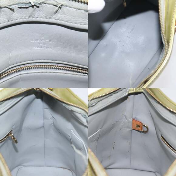 LOUIS VUITTON Monogram Vernis Houston Hand Bag Gris M91053 - Picture 12 of 13